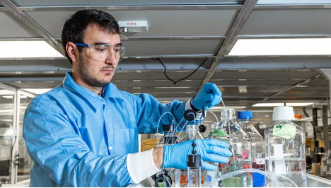 EduardoBarbieri, a CBE graduate student, works in NC-VVIRAL’s lab