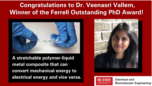 Dr. Veena Vellem 2022 Ferrell Award winner