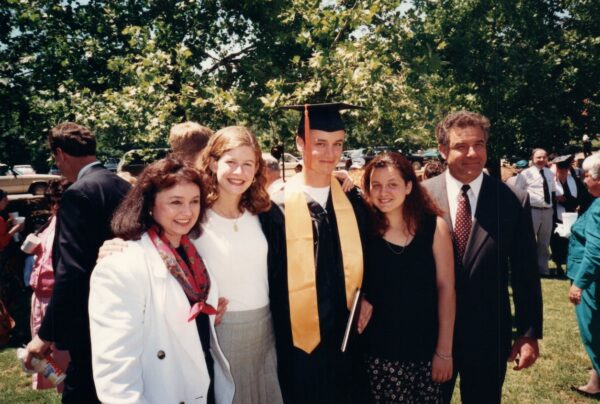 NC State graduation 1994. Left to right: Karen Clausi (mother), Becky Clausi, Nick Clausi, Gina Braun (sister), Tom Clausi.