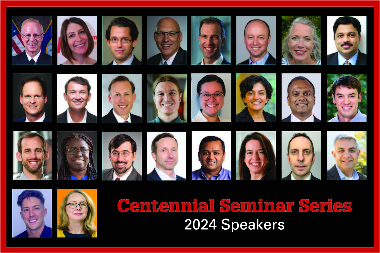 Collage of all centennial seminar speakers