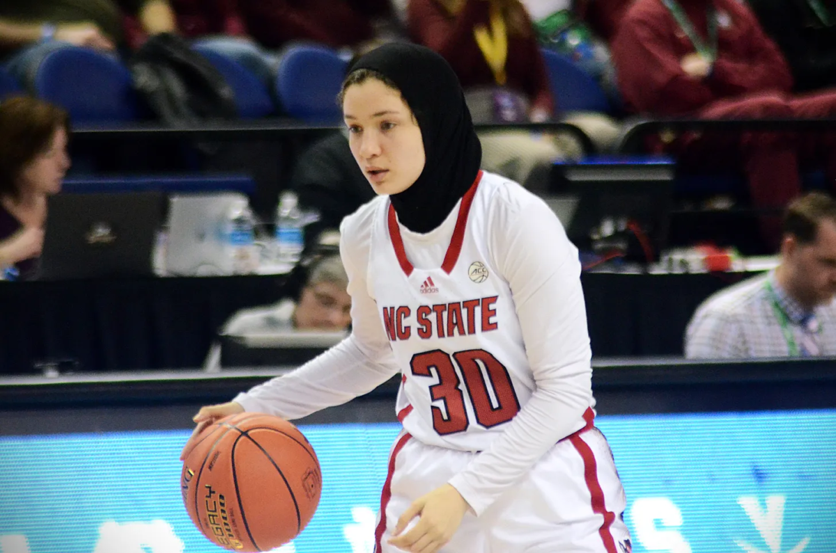 Jannah Eissa on the court during the ACC tournament